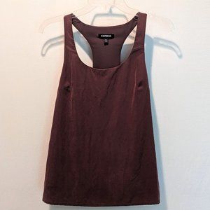 Express Burgundy Velvet Tank Top | SM